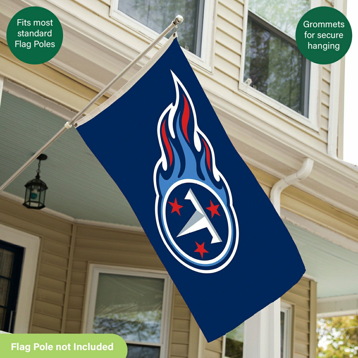 Team Sports America Value - Tennessee Titans Single Sided Flag w/ 2 Grommets, 3'x5'