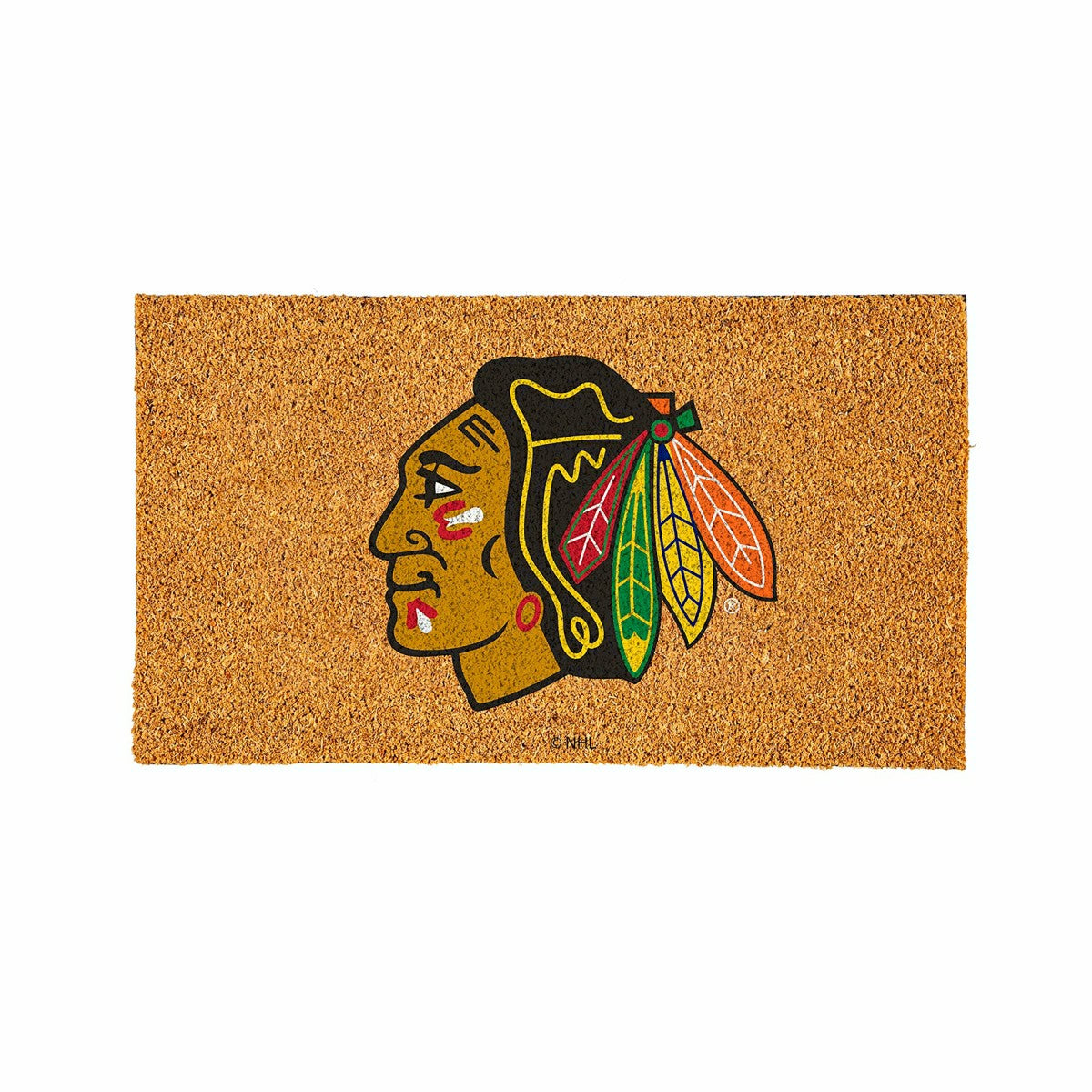 Team Sports America Recommended - Coir Mat, 16"x28", Chicago Blackhawks