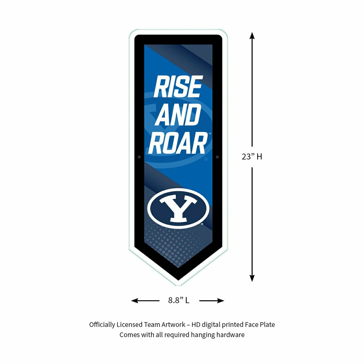 Team Sports America Essential - LED Wall Decor, Pennant, Brigham Young University