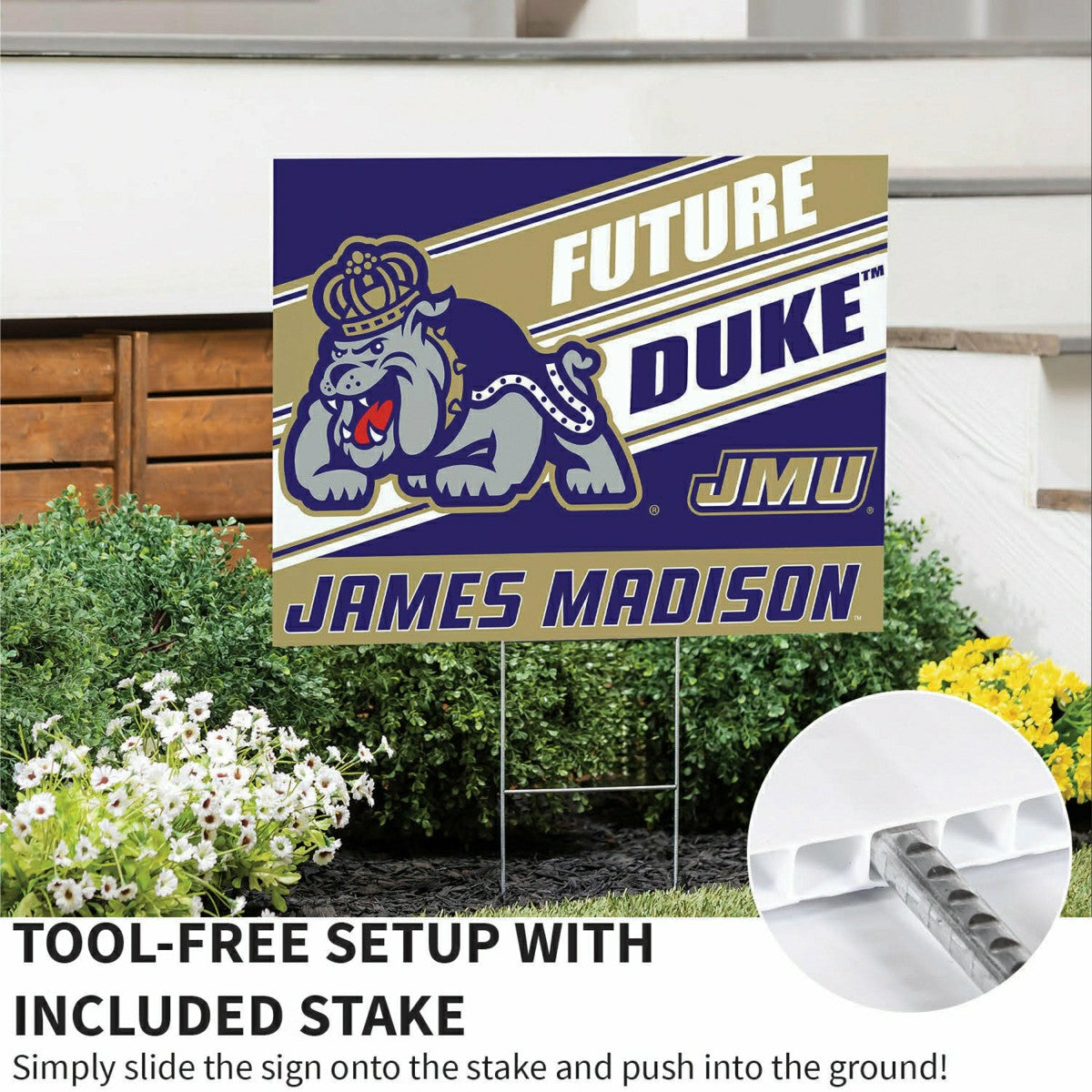 Team Sports America Exclusive - James Madison University Coroplast Yard Sign, Future Student