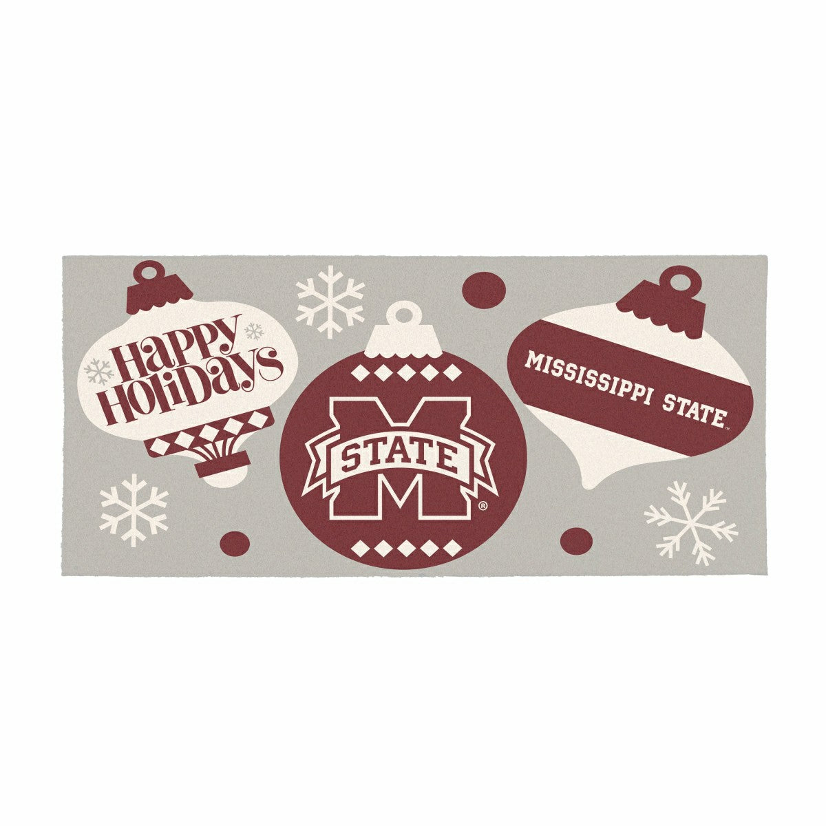 Team Sports America Classic - Mississippi State University Holiday Flocked Coir Sassafras Switch Mat