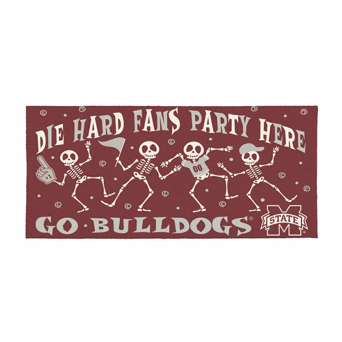 Team Sports America Essential - Mississippi State University Flocked Coir Halloween Sassafras Switch M