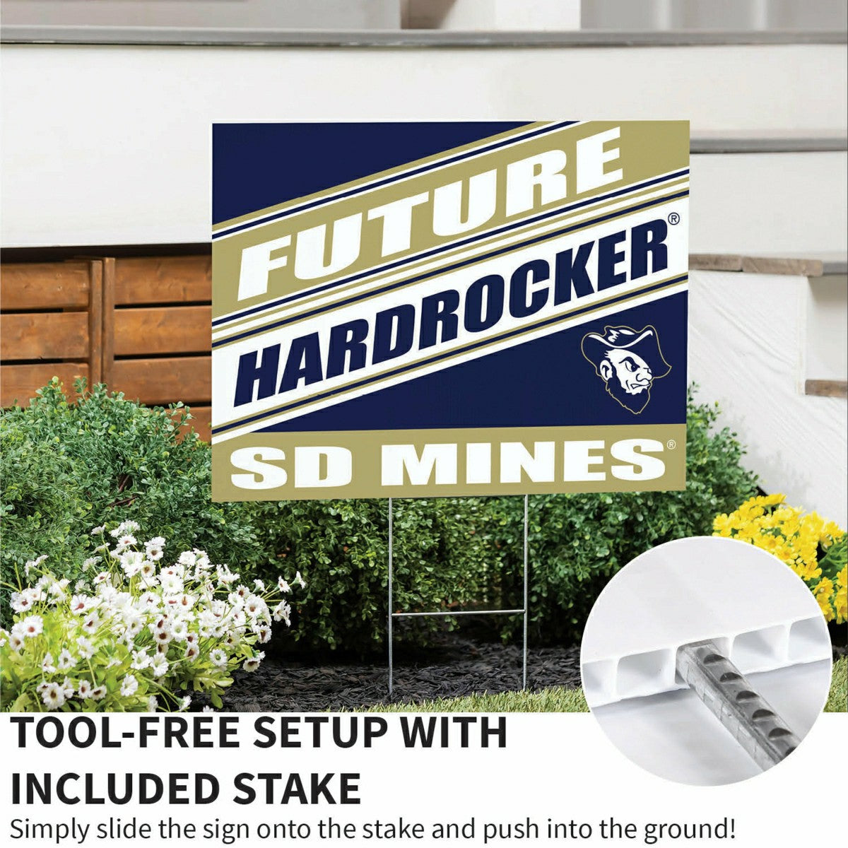 Team Sports America Best Seller - South Dakota School of Mines & Technology Coroplast Yard Sign, Future