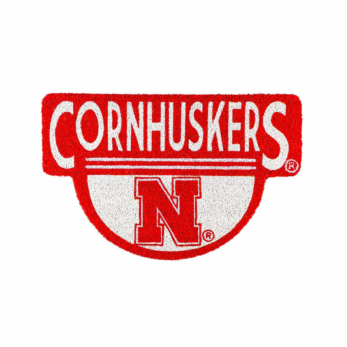 Team Sports America Value - NCAA Team Shaped Coir Door Mat, Nebraska Cornhuskers