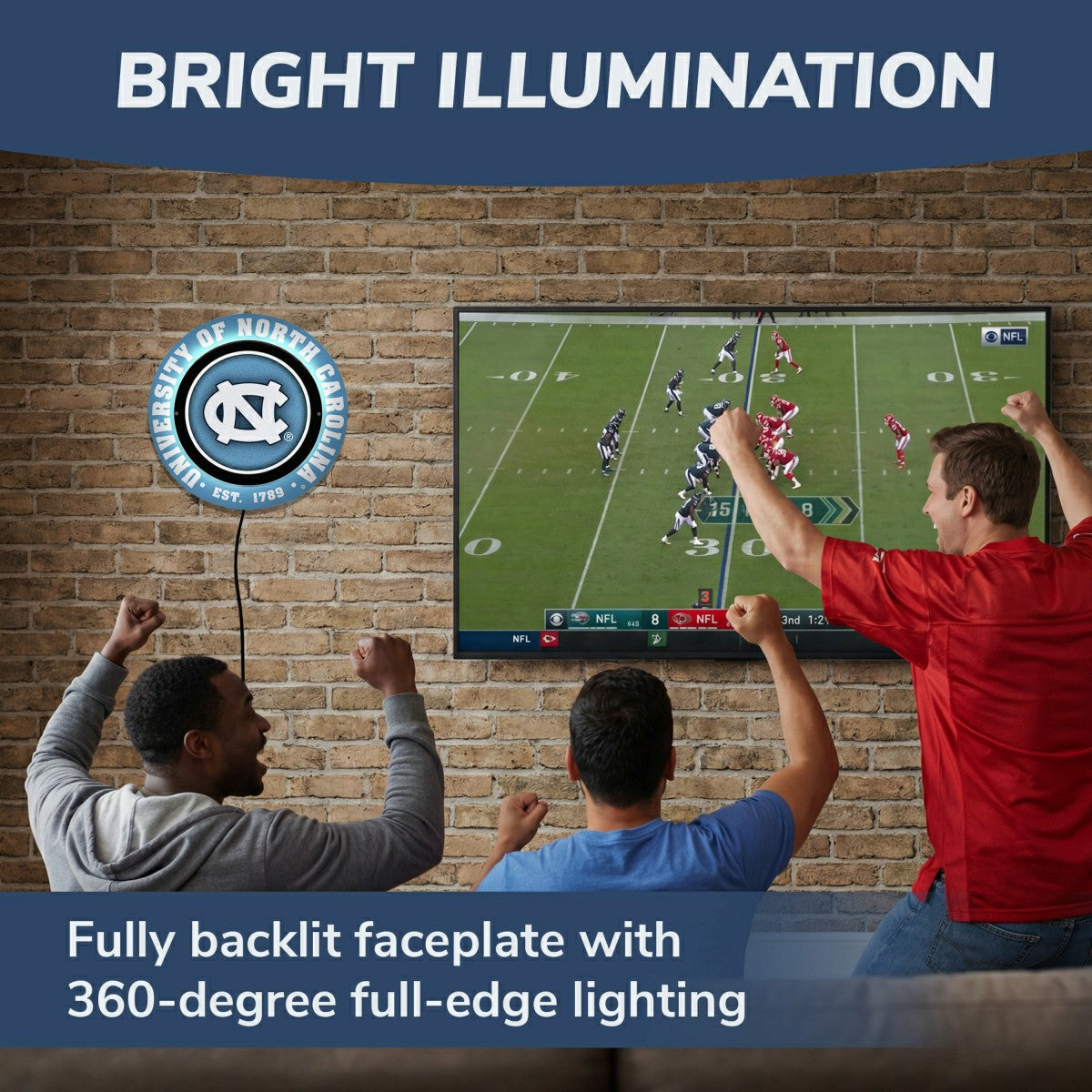 Team Sports America Best Seller - University of North Carolina, Metal Lite, Round