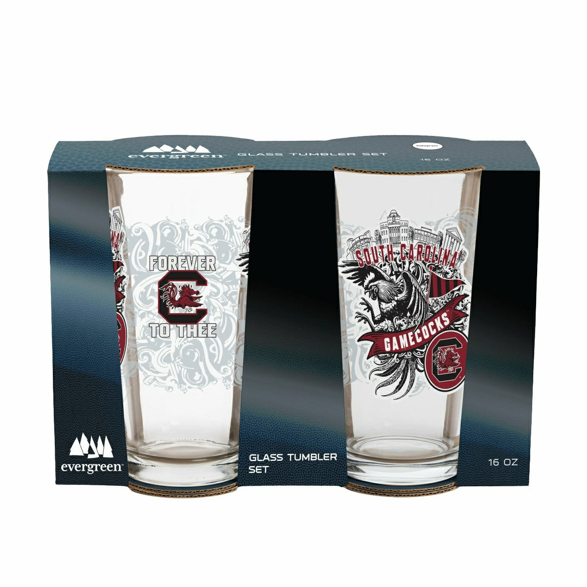 Team Sports America Everyday - University of South Carolina 16oz Glass pint, Set of 2