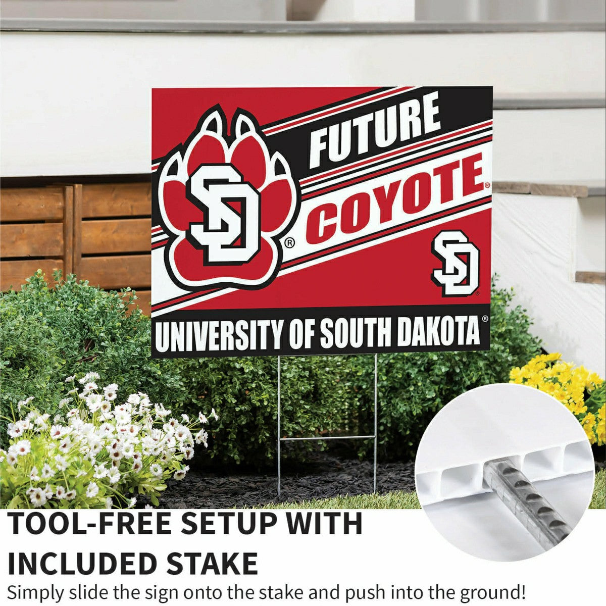 Team Sports America Signature - University of South Dakota Coroplast Yard Sign, Future Student