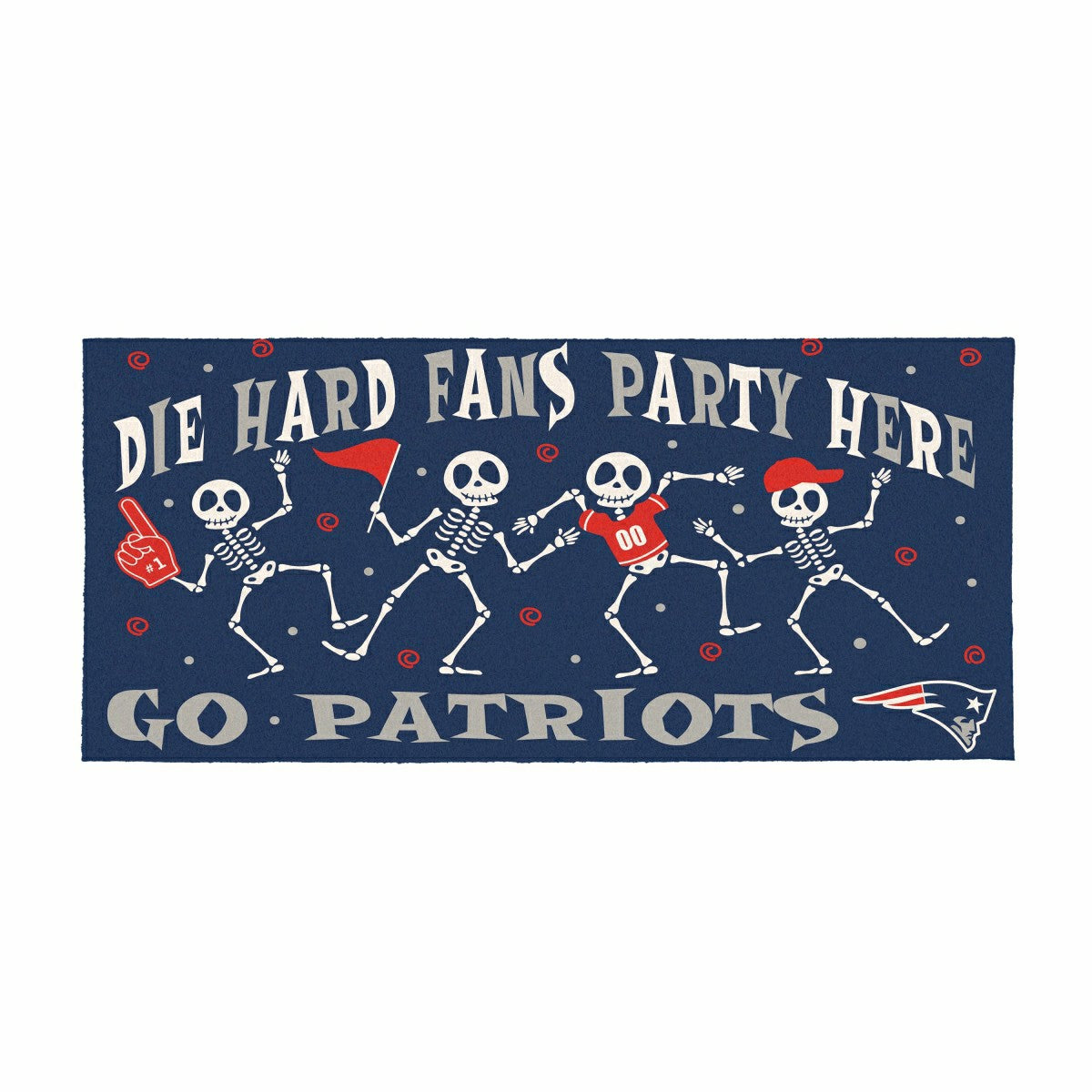Team Sports America Value - New England Patriots Flocked Coir Halloween Sassafras Switch Mat, 22"x