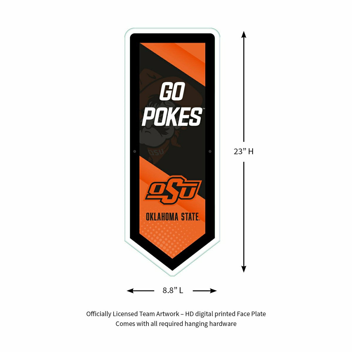 Team Sports America Best Seller - LED Wall Decor, Pennant, Oklahoma State University
