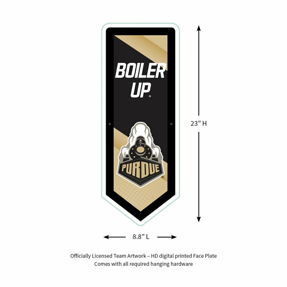 Team Sports America Signature - LED Wall Decor, Pennant, Purdue University