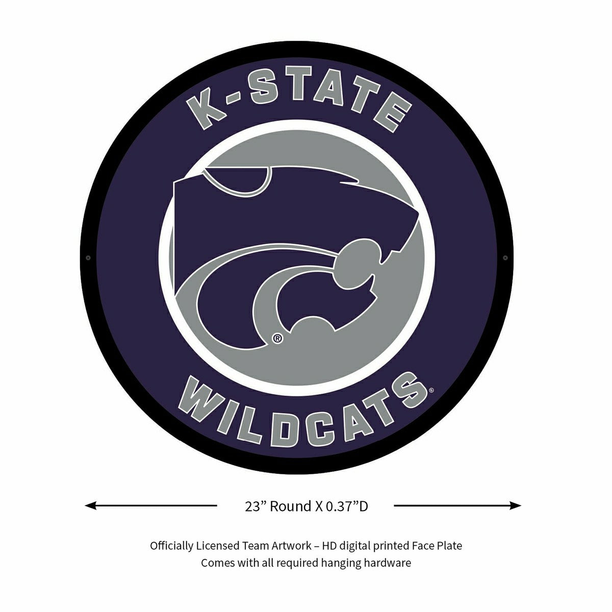 Team Sports America Best Seller - LED Wall Decor, Round, Kansas State University