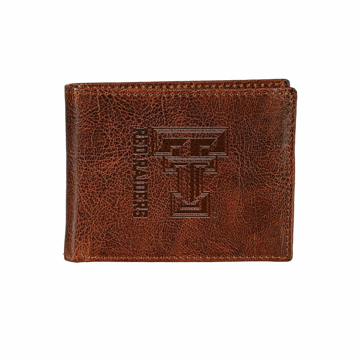 Team Sports America Everyday - Texas Tech University, Embossed 100% Genuine Tumbled Leather Passcase