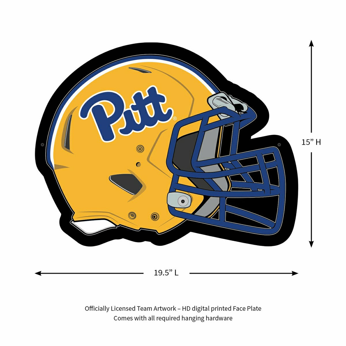 Team Sports America Essential - LED Wall Decor, Helmet, University of Pittsburgh