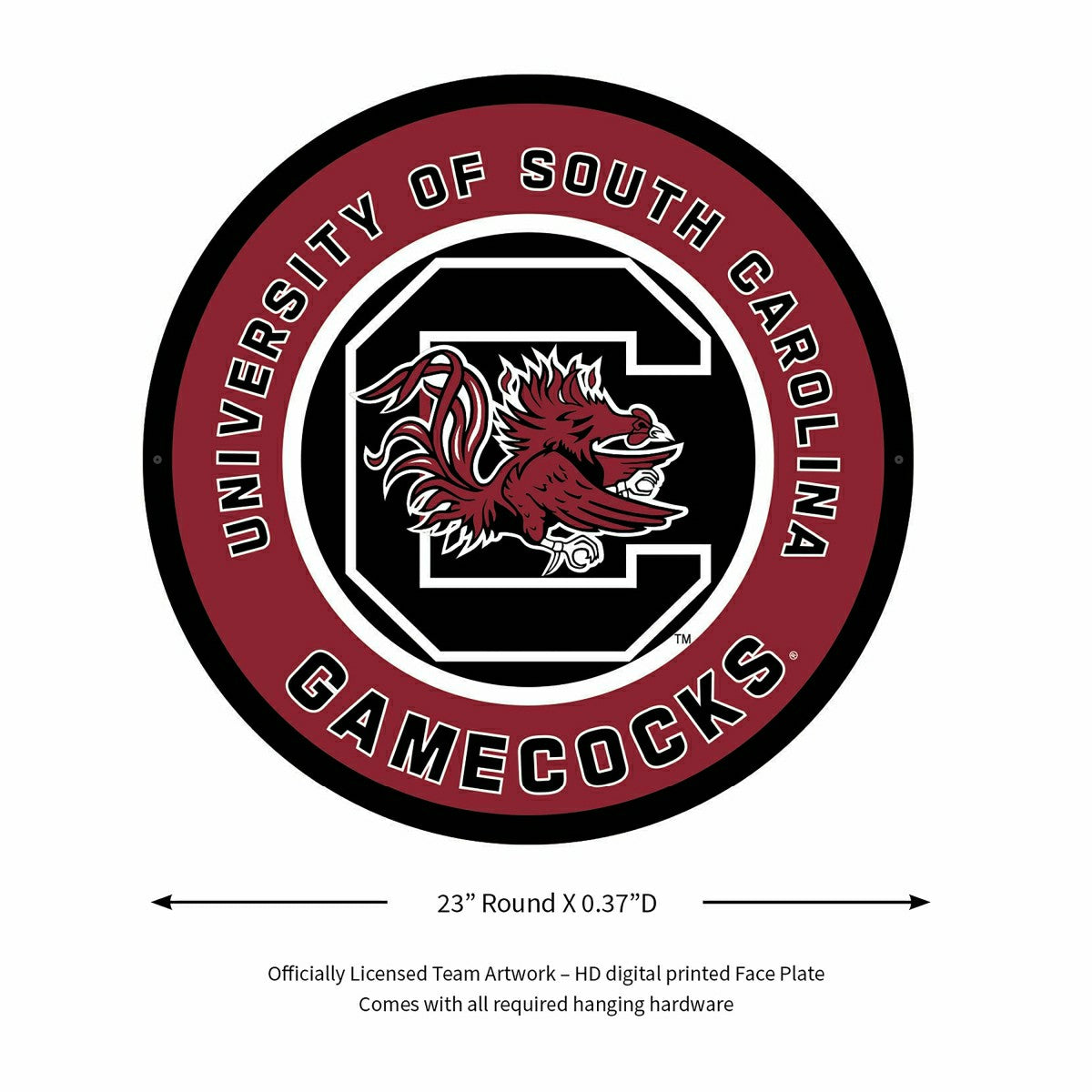 Team Sports America Exclusive - LED Wall Decor, Round, University of South Carolina