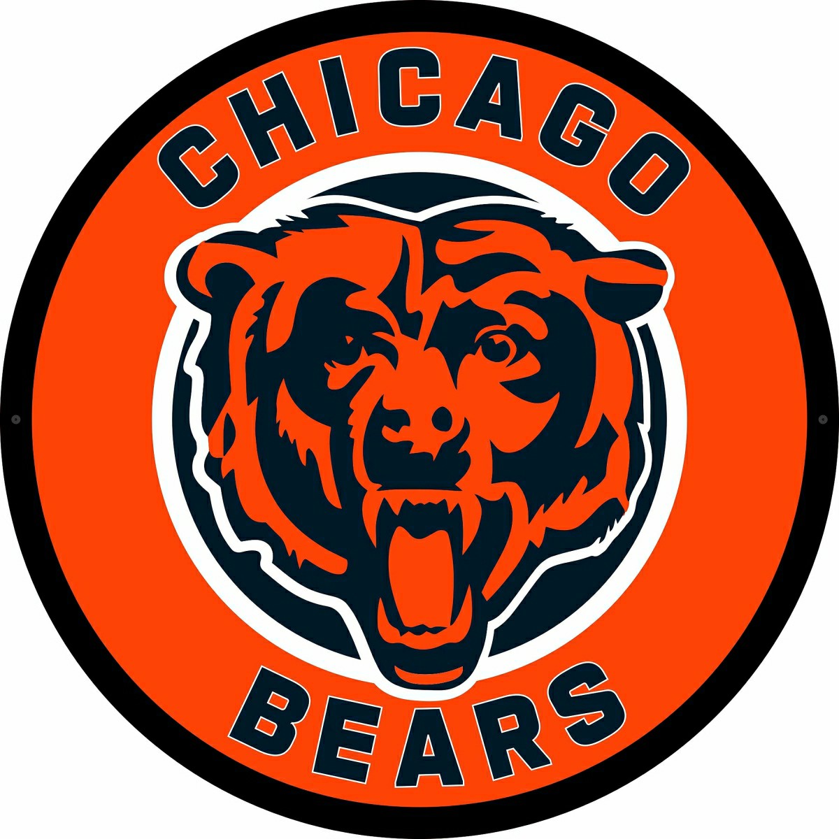Team Sports America Exclusive - LED Wall Decor, Round, Chicago Bears
