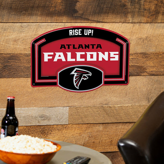 Team Sports America Exclusive - Atlanta Falcons USA Embossed Steel Wall Sign, 11" x 17"