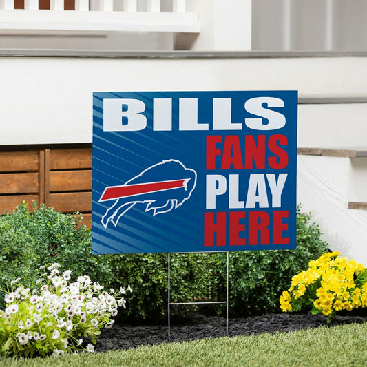 Team Sports America Recommended - Buffalo Bills Coroplast Yard Sign "Fans Play Here"