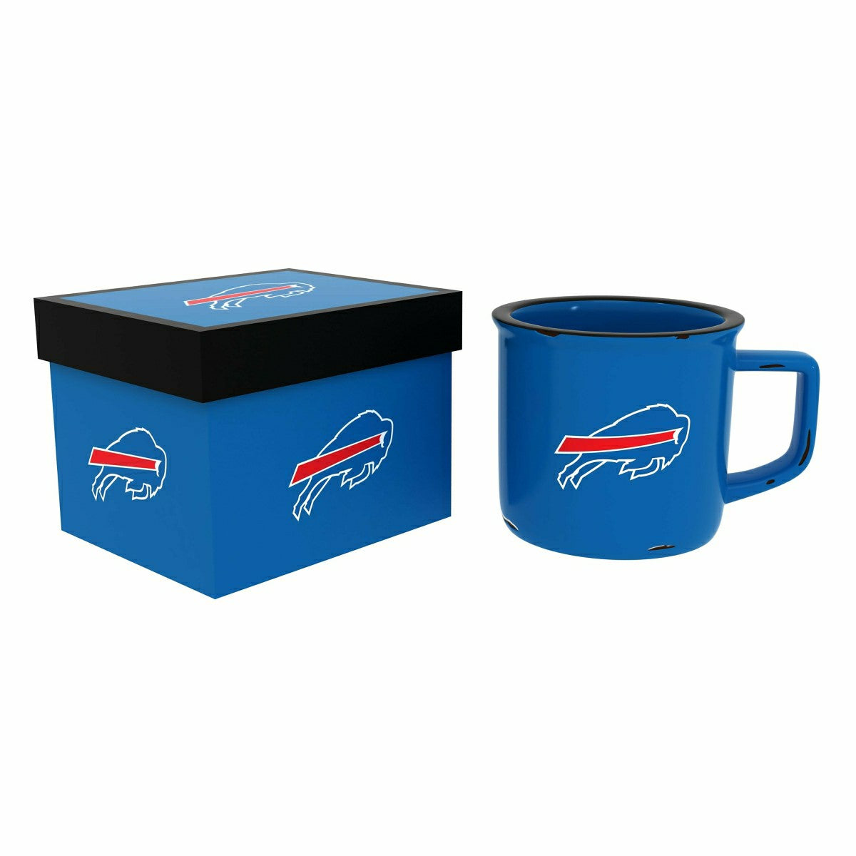 Team Sports America Classic - Buffalo Bills Ceramic Camp Cup with Enamel Finish, 14oz