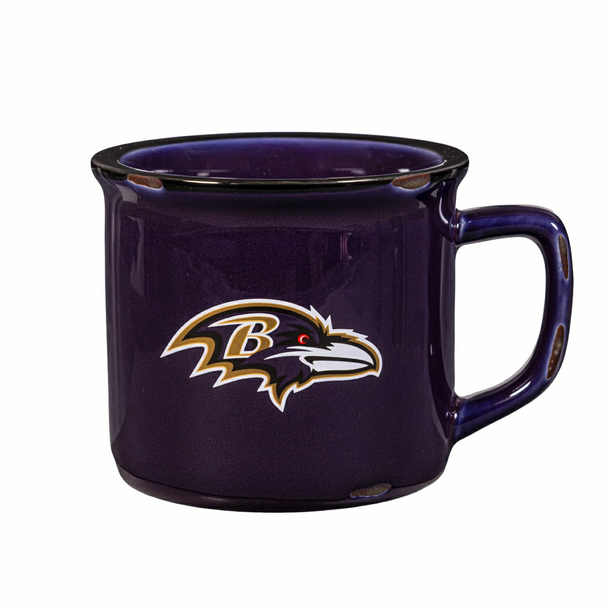 Team Sports America Classic - Baltimore Ravens Ceramic Camp Cup with Enamel Finish, 14oz