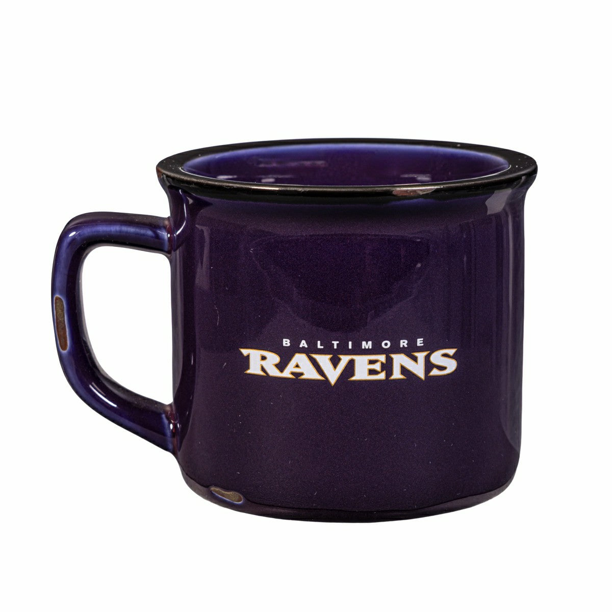 Team Sports America Classic - Baltimore Ravens Ceramic Camp Cup with Enamel Finish, 14oz