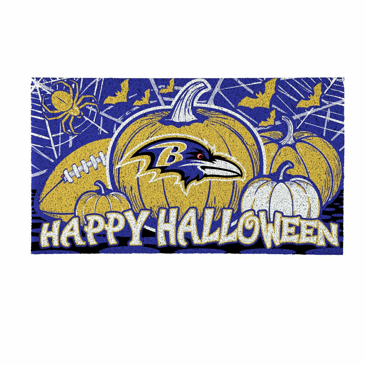 Team Sports America Essential - Baltimore Ravens Halloween PVC Mat, 28"x16"