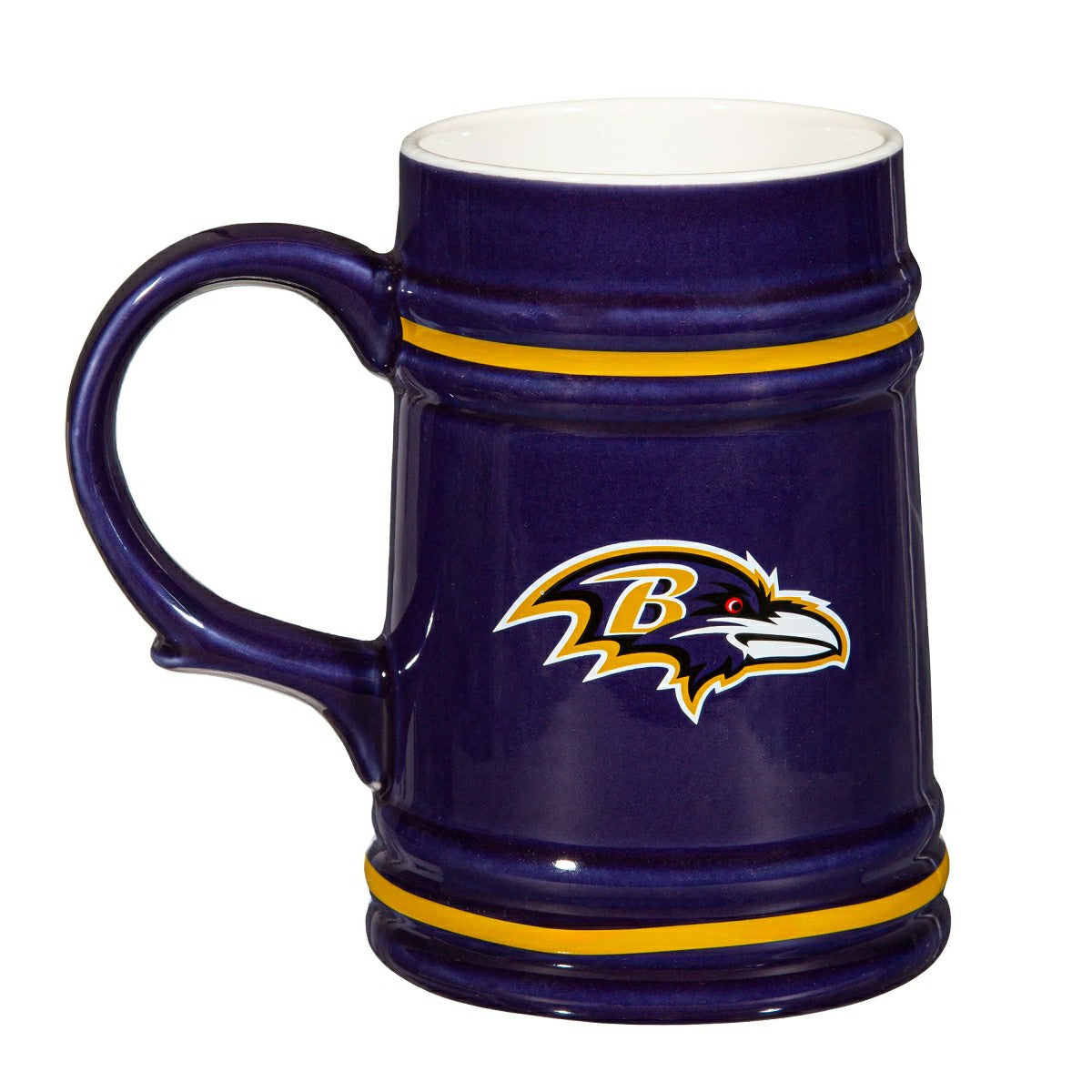 Team Sports America Value - Baltimore Ravens Ceramic Stein Cup, 24oz