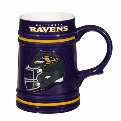 Team Sports America Value - Baltimore Ravens Ceramic Stein Cup, 24oz