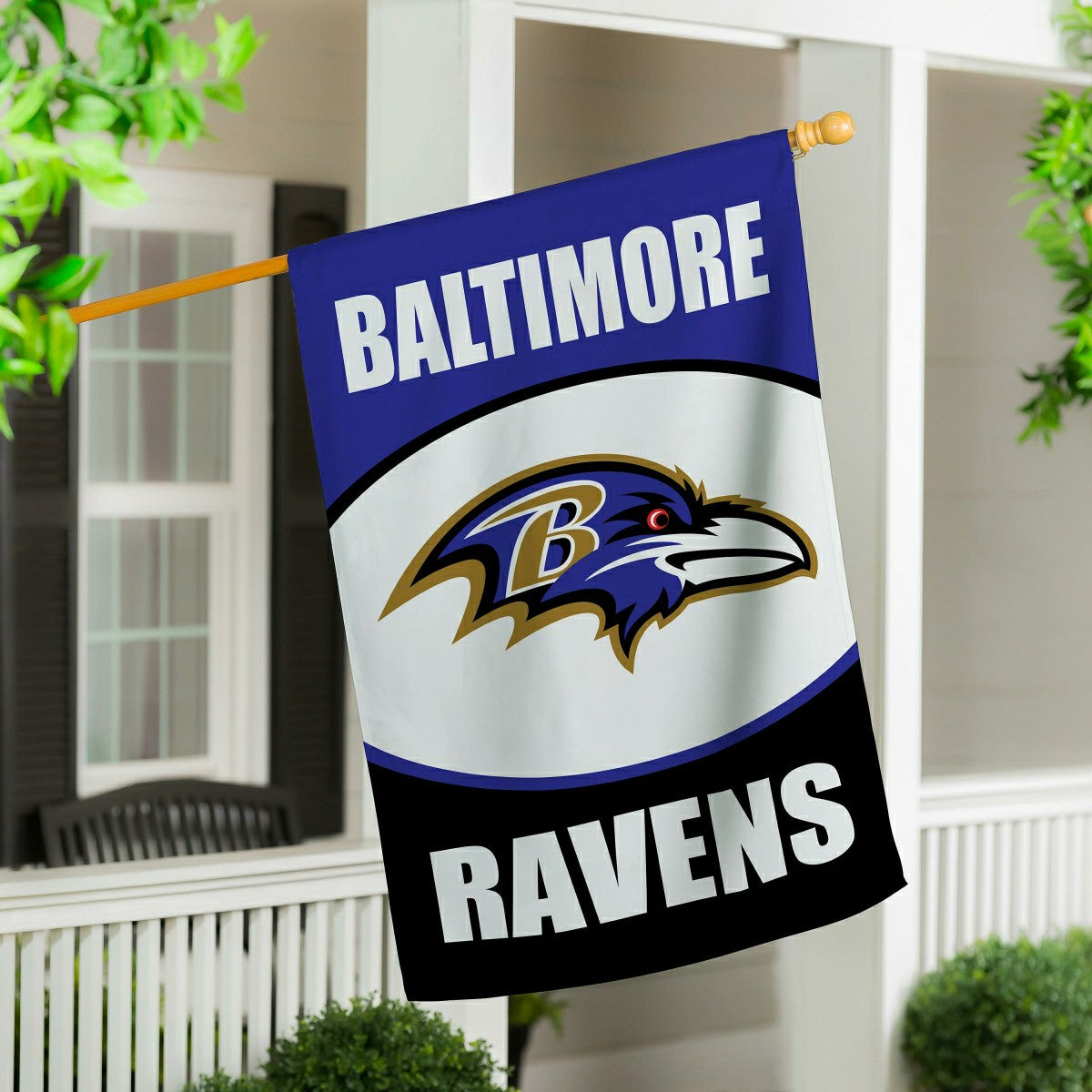 Team Sports America Classic - Baltimore Ravens Suede House Flag