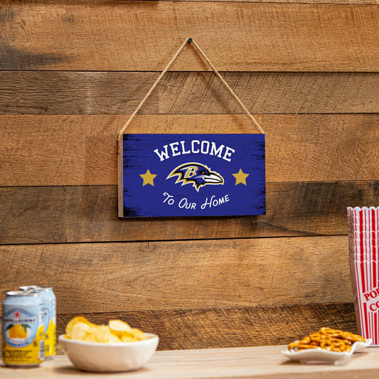 Team Sports America Exclusive - Baltimore Ravens Wood Wall Sign, 6x11