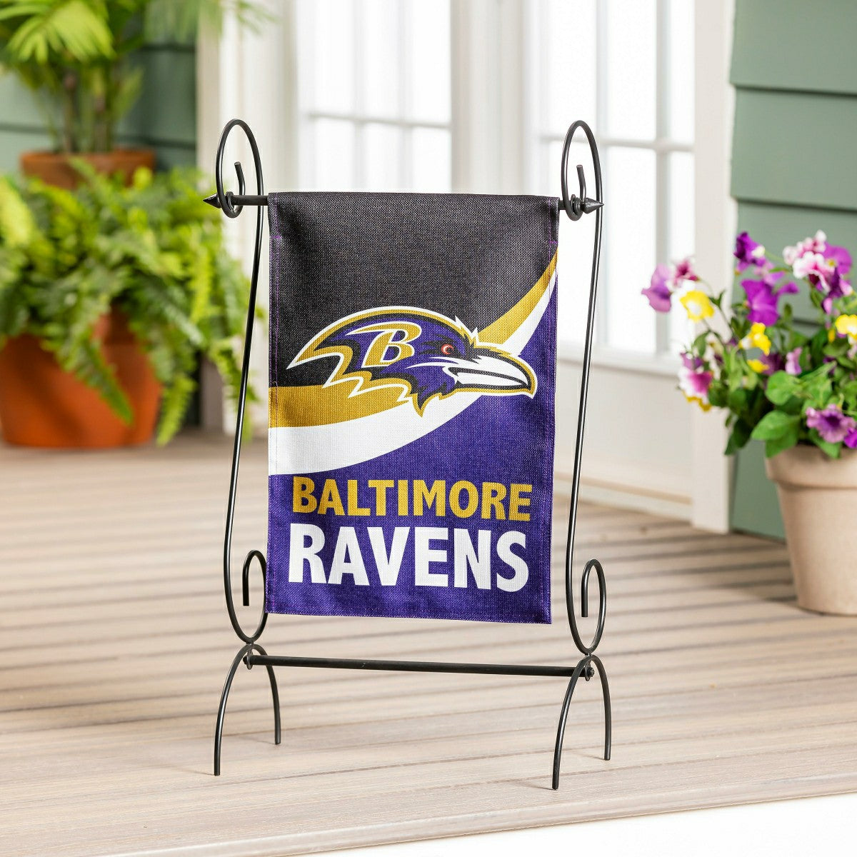 Team Sports America Signature - Baltimore Ravens Burlap Flag GDN Size