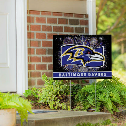Team Sports America Value - Baltimore Ravens Yard Sign, Patriotic
