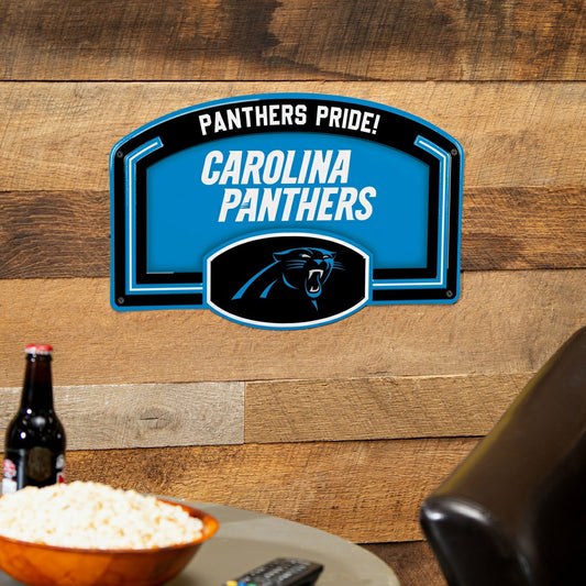 Team Sports America Essential - Carolina Panthers USA Embossed Steel Wall Sign, 11" x 17"