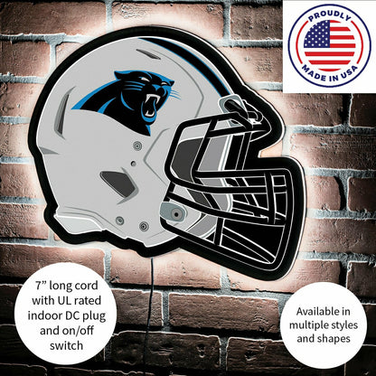 Team Sports America Value - LED Wall Decor, Helmet, Carolina Panthers
