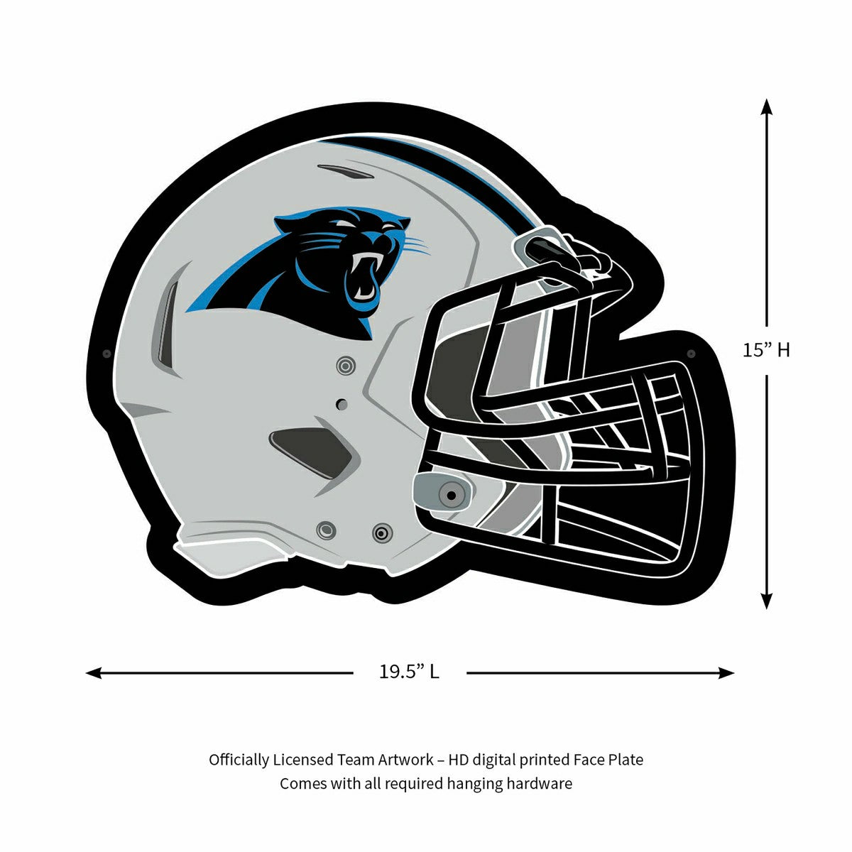Team Sports America Value - LED Wall Decor, Helmet, Carolina Panthers