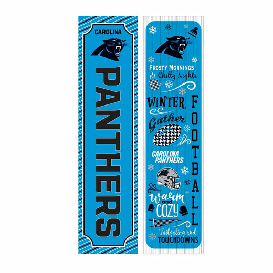 Team Sports America Everyday - Carolina Panthers 46" Double Sided Leaner, Winter Seasonal