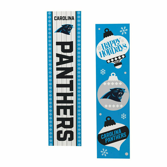 Team Sports America Best Seller - Carolina Panthers 47" Double Sided Leaner, Christmas