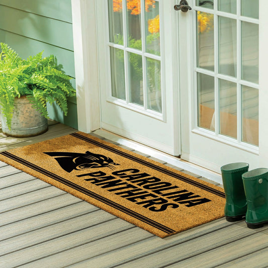 Team Sports America Trending - Carolina Panthers Extra Large One Color Coir Mat, 60"x24"