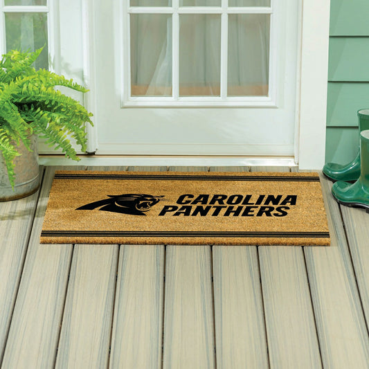 Team Sports America Recommended - Carolina Panthers Large One Color Coir Mat, 36"x24"