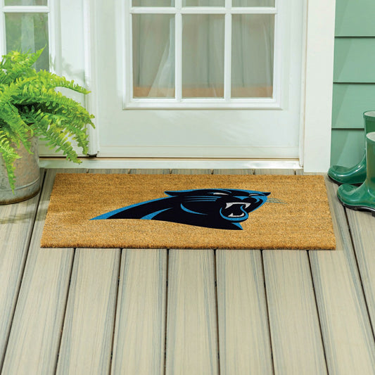 Team Sports America Exclusive - Carolina Panthers Large Full Color Coir Mat, 36"x24"