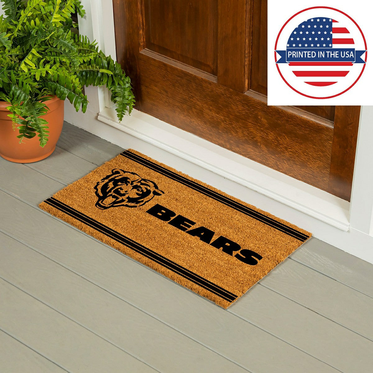 Team Sports America Recommended - Chicago Bears, Coir Mat 1C