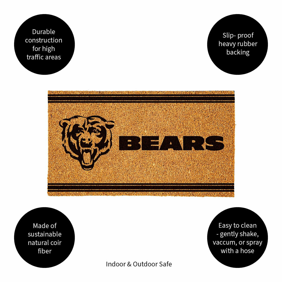 Team Sports America Recommended - Chicago Bears, Coir Mat 1C