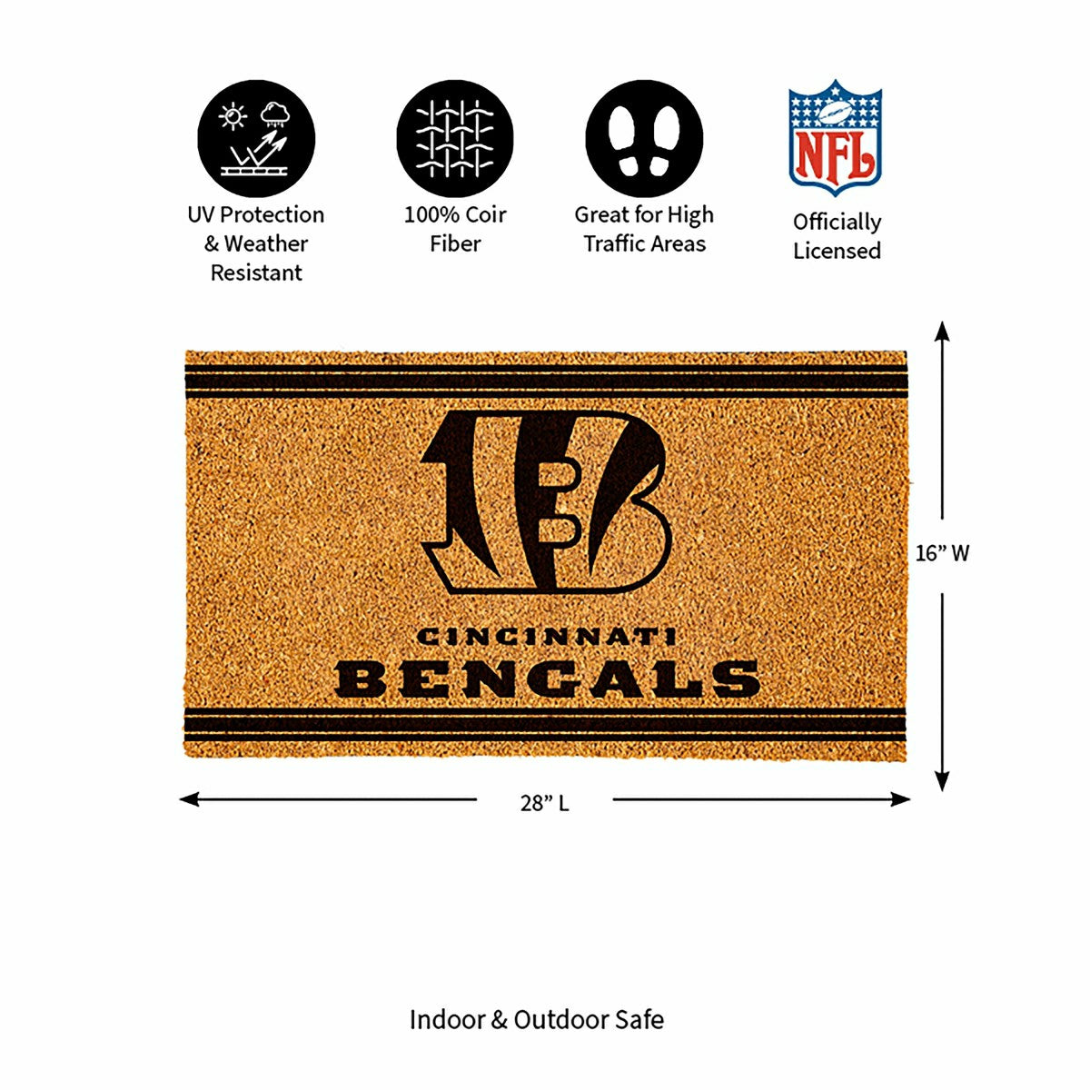 Team Sports America Trending - Cincinnati Bengals, Coir Mat 1C