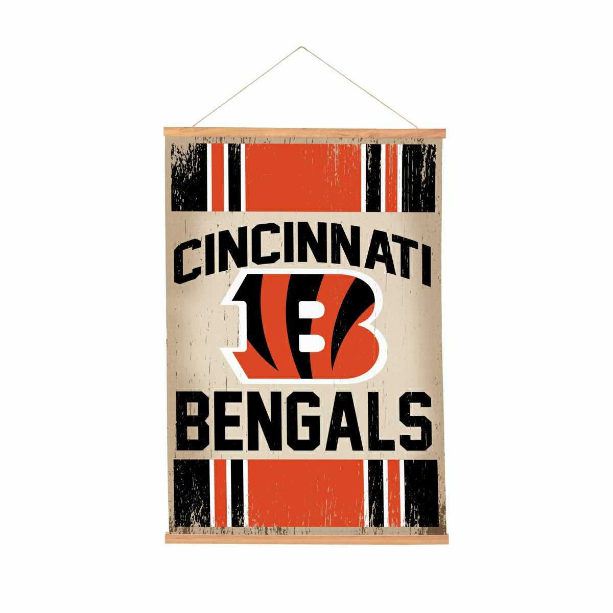 Team Sports America Essential - Cincinnati Bengals, Canvas Wall Tapestry, Medium, 36x24