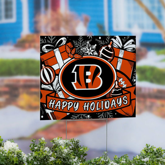 Team Sports America Trending - Cincinnati Bengals Yard Sign, Holiday