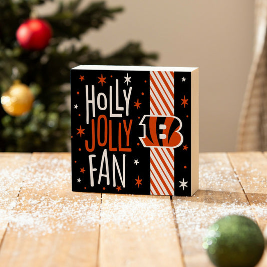 Team Sports America Recommended - Cincinnati Bengals Block, Holiday, 6x6