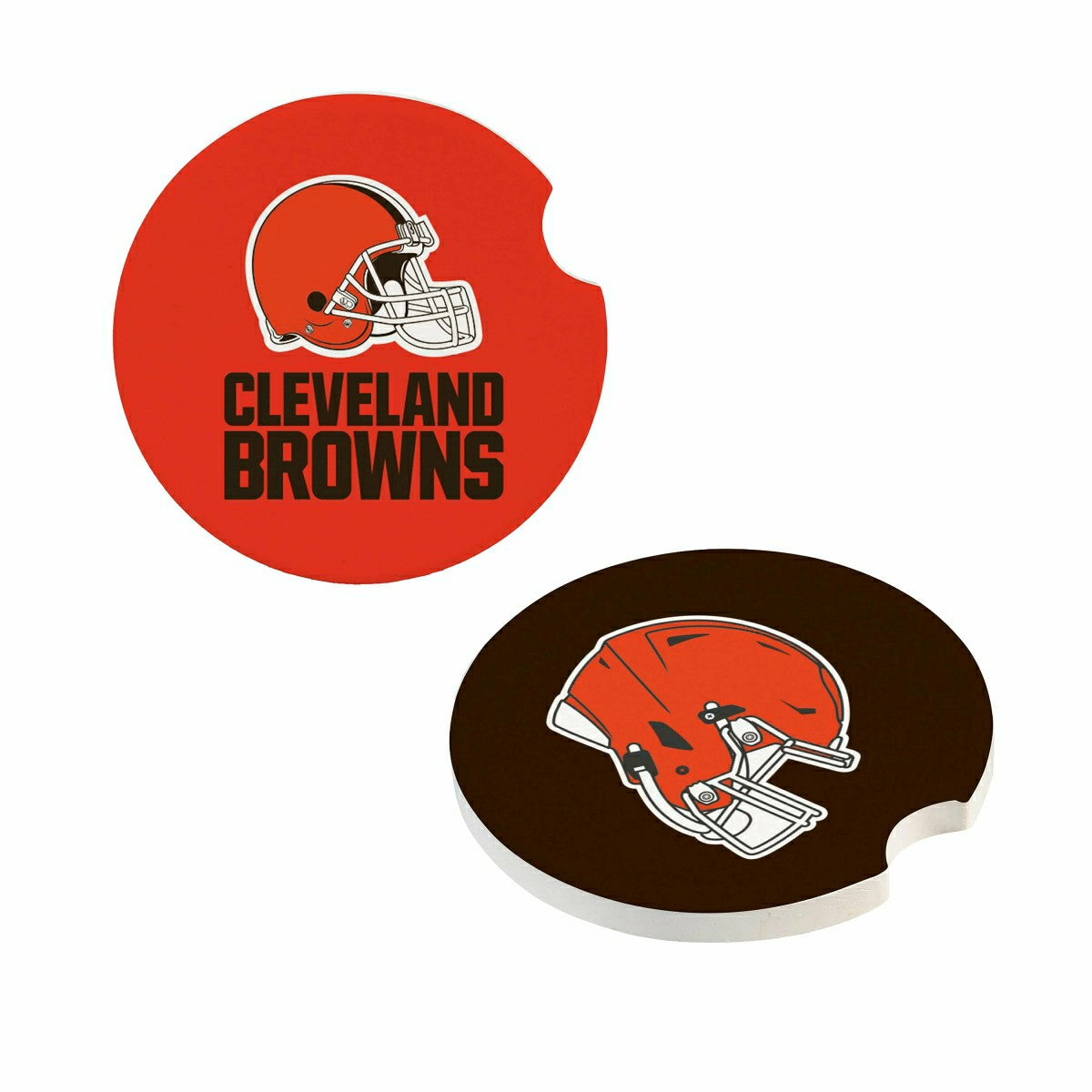 Team Sports America Essential - Cleveland Browns Car Coaster Set, 2pc