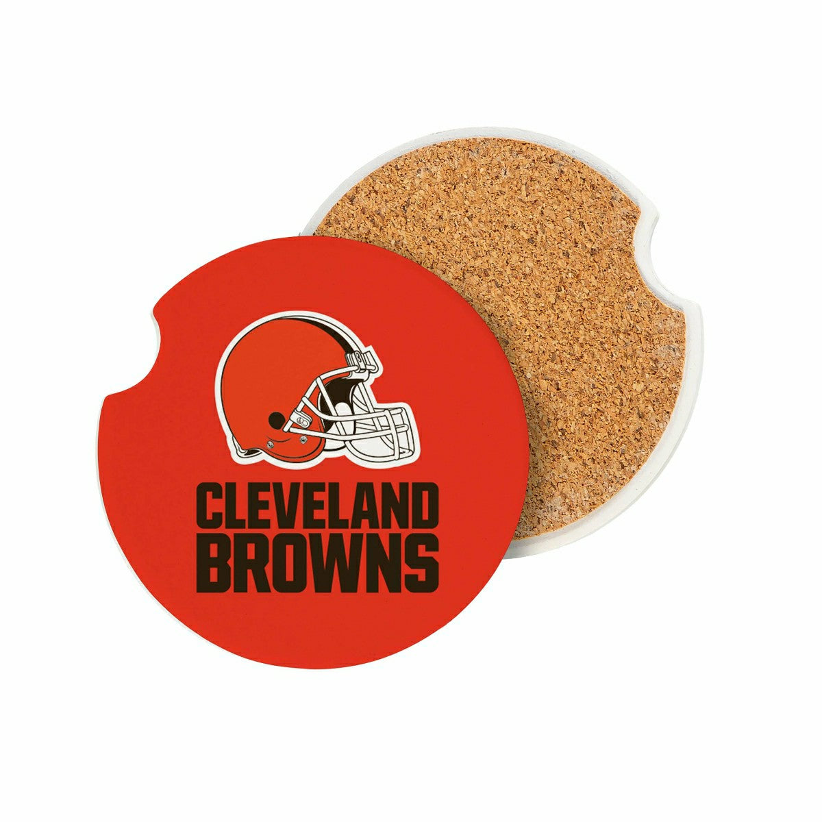 Team Sports America Essential - Cleveland Browns Car Coaster Set, 2pc
