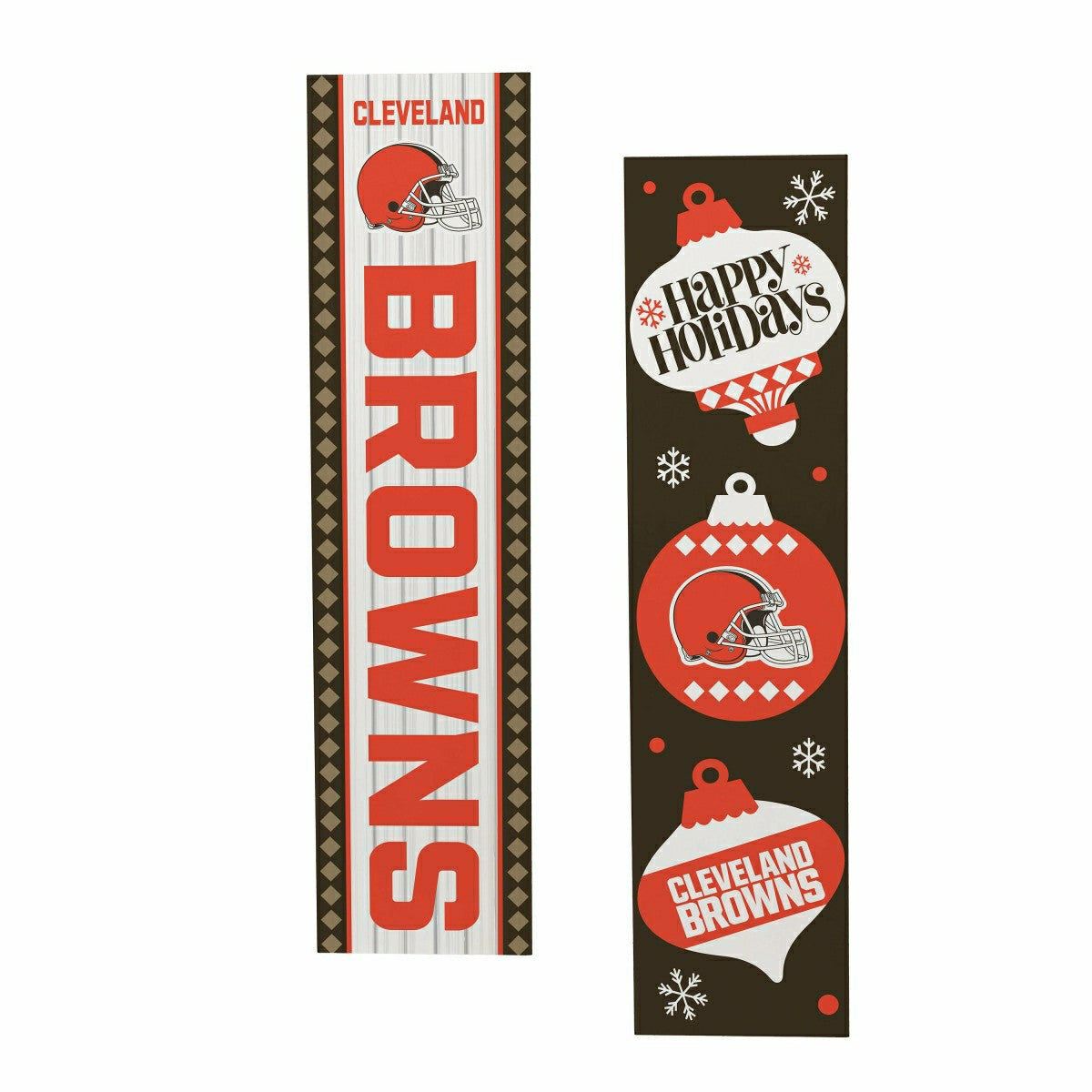 Team Sports America Value - Cleveland Browns Christmas Double Sided Large Leaner, 47"