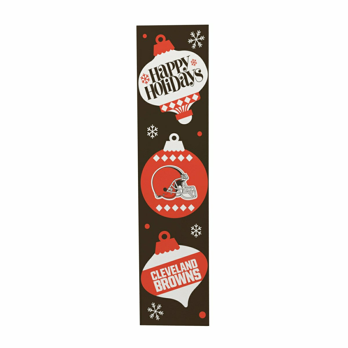 Team Sports America Value - Cleveland Browns Christmas Double Sided Large Leaner, 47"