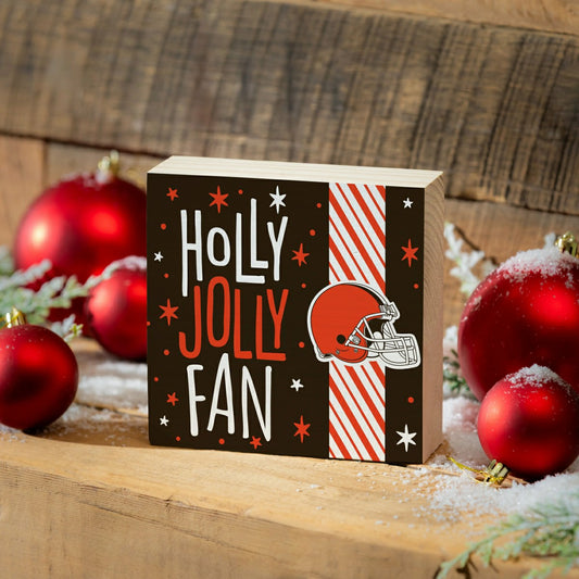 Team Sports America Exclusive - Cleveland Browns Block, Holiday, 6x6
